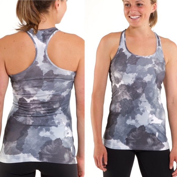 lululemon athletica Tops - Lululemon Cloud Print Cool Racerback Tank Top